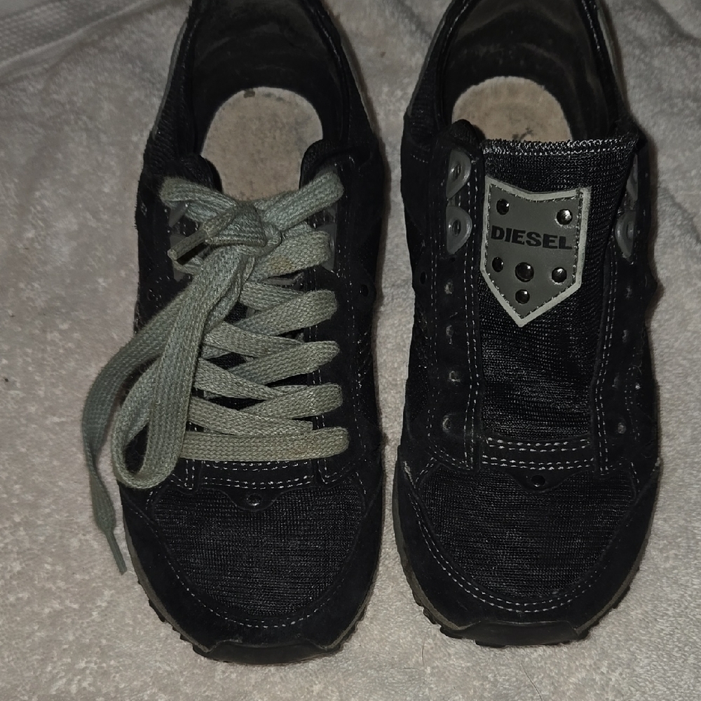 Diesel Black and Gray Women's Sneakers